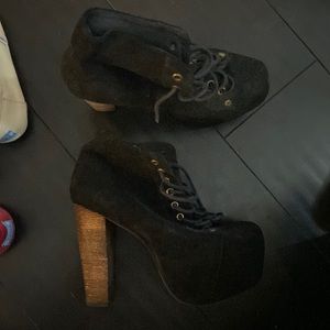 Jeffrey Campbell Havana Lita- black suede leather size 7